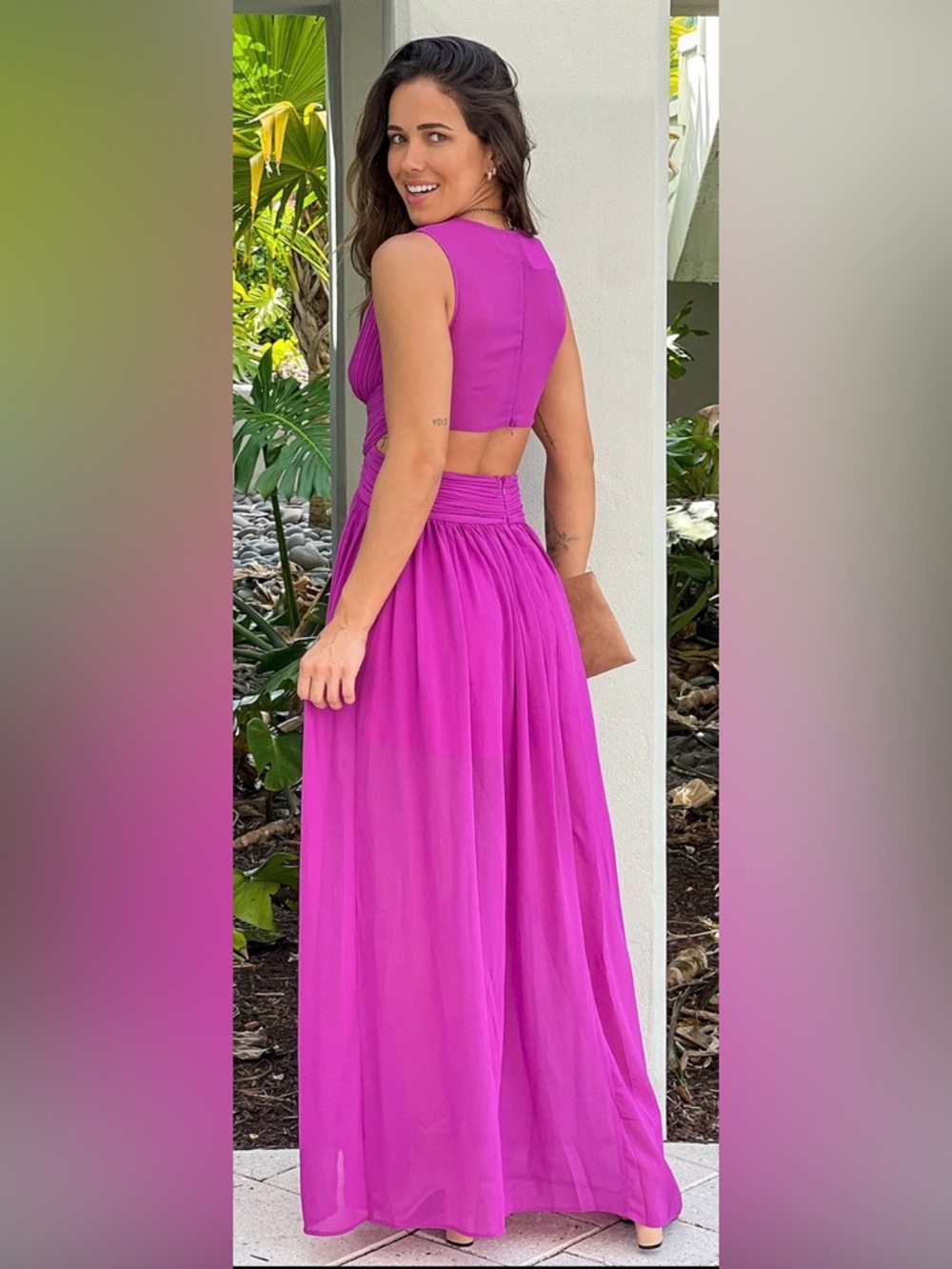 Sleeveless Juniors Prom Dresses Long Ruched Chiffon formal size M - Picture 11 of 12